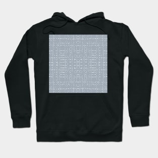 Abstract stripes and squares on a steel blue background Hoodie